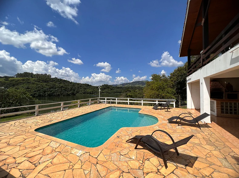 Casa de campo c/ piscina pier e represa