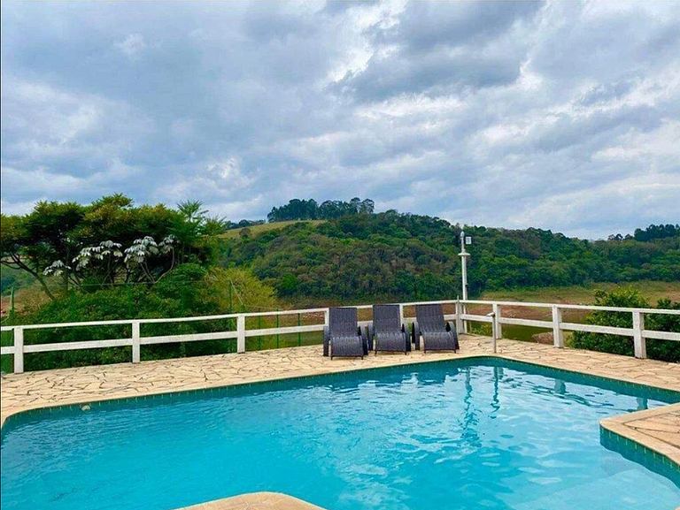 Casa de campo c/ piscina pier e represa