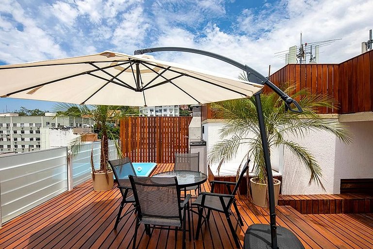 Cobertura com Terraço, BBQ e Piscina - 4 Quartos - Copacaban