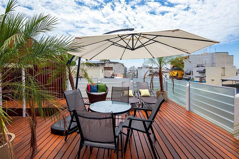 Cobertura com Terraço, BBQ e Piscina - 4 Quartos - Copacaban