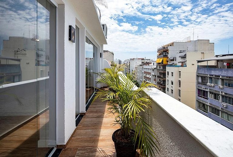 Cobertura com Terraço, BBQ e Piscina - 4 Quartos - Copacaban